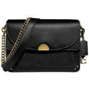 Coach Dreamer Shoulder Bag in Brass/Black